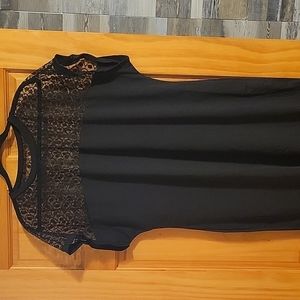 Black dress with sheer top